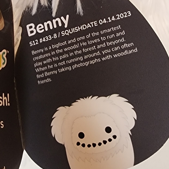 🖤 BENNY ☃️ HTF 12" WhiteSnowman Bigfoot Select Series Squishmallow NWT - Picture 4 of 10